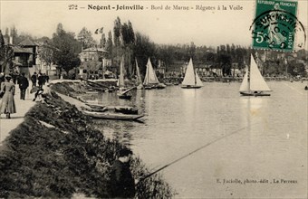 Joinville-le-Pont, régate sur la Marne