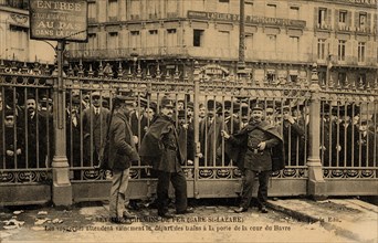Grève des cheminots à la Gare Saint-Lazare en 1910