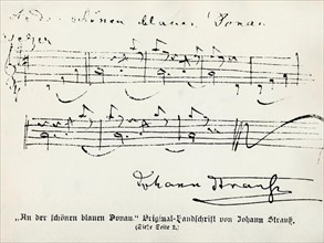 Opening partition of the "Blue Danube Waltz"