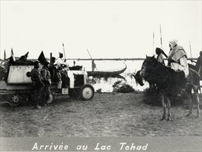 The Citroën "Black Cruise" in 1924 : arriving at Lake Chad.