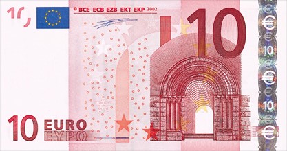 Note of 10 euros (obverse)
