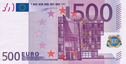 Note of 500 euros (obverse)