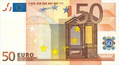 Note of 50 euros (obverse)