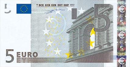 Note of 5 euros (obverse)