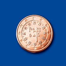 Coin of 1 cent (Portugal)