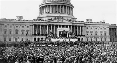 Mr. Coolidge taking the oath of office as 30th President of the United States, in Washington D.C.