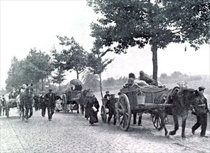 World War I. Flight of civilians in Belgium
