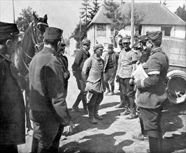 World War I, questioning of a German prisonner.