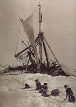 The wrecked ship of the Shackleton's Antarctic expedition (December 1915)