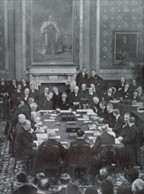 La signature des accords de Locarno dans la salle de Réception du Foreign Office à Londres (décembre 1925)