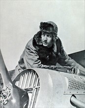 World War I, Portrait of aviator Guynemer, two days before he died.