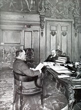 Balkan War, Raymond Poincaré receiving Mr. Serge Sazonof (7 octobre 1912)