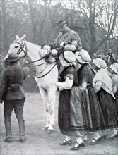 World War I. Marshal Pétain entering Metz