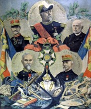 Le général Davout et les membre démissionnaires du conseil de l'ordre de la légion d'honneur (1901)