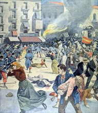 Riots in Barcelona in "Le Petit Journal" dated May 26, 1901