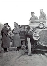 World War I. Tsar Nicholas II visiting the armies of Poland and Galicia (1915)