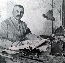 World War I. General Franchet d'Esperey, commander-in-chief of the allied armies in Macedonia