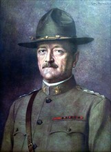 Première Guerre Mondiale. Portrait du général Pershing (1918)