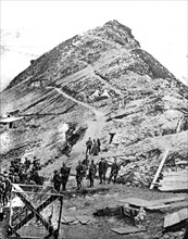 World War I. Italian troops at the Italian-Austrian-Swiss border (1916)