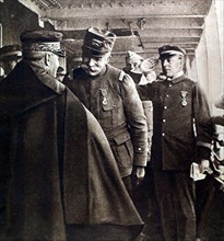 Première Guerre Mondiale. Entrevue du général d'Amade et de l'amiral Nicolle à Bizerte (1915)