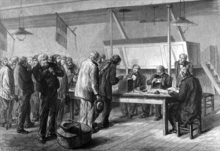 Legislative elections. A polling station in Beauce (1876)