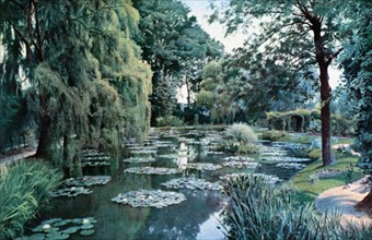 The water garden created by Claude Monet in his property at Giverny