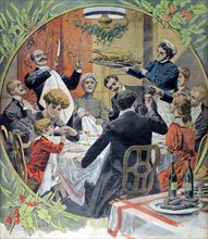 Christmas Eve family dinner, 1907