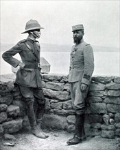 Première Guerre Mondiale. Sir Ian Hamilton et le général Gouraud à Seddul-Bahr.
