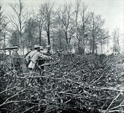 World War I. General Joffre in front of the operations ground for the Meuse hills