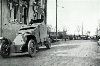 Première Guerre Mondiale. Défense de l'entrée d'un village en Lorraine (1915)