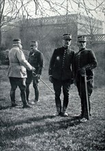 World War I. Generals Joffre, Maistre, Foch and De Maud'Huy