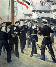 Guillaume II blessé à bord de son yacht  du 25-7-1897