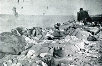 Première Guerre Mondiale. Salle de l'hôpital d'Ypres détruite à coup d'obus de 305 (1915)