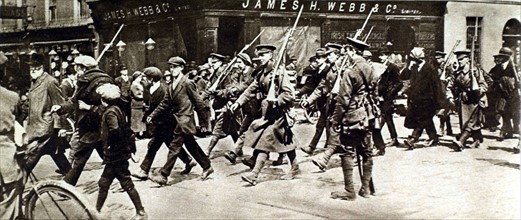 World War I. The Dublin revolt harshly put down