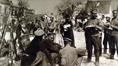 Première Guerre Mondiale. Les troupes russes sur le front de Galicie