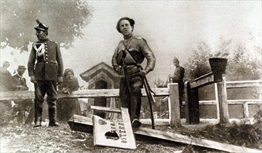 World War I. Russians and Rumanians on the Bukovin border (1916)