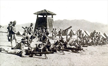 World War I. An American regiment training in Cuba