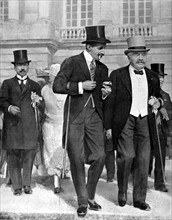 Le roi d'Espagne, Alphonse XIII et le président Millerand à Versailles (1921)