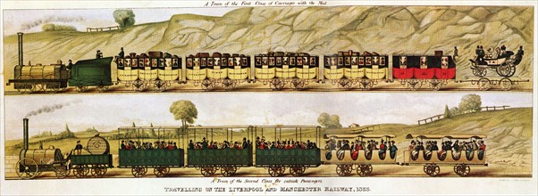 La ligne de Liverpool à Manchester en 1833