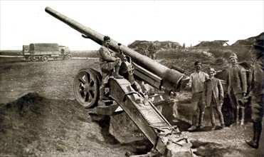 Première Guerre Mondiale. Le nouveau canon français 155 long Filloux