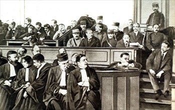 World War I. The "Red Cap" gang in the dock, before the third war council