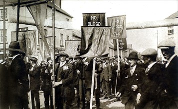 World War I. Ireland protesting against conscription (1918)