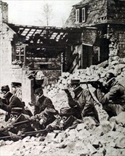 Première Guerre Mondiale. Soldats français au combat (1915)