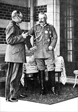 World War I. Wilhelm II visiting the King of Saxony (June 1918)