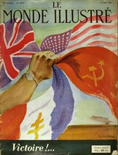 Front page of the journal "Le Monde Illustré" of May 12, 1945 celebrating the victory of May 8