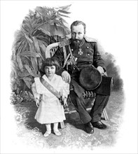 Le prince Ferdinand de Bulgarie et son fils le prince Boris (15 février 1893)