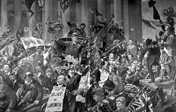 Guerre du Transvaal. Manifestations patriotiques en Angleterre (1900)