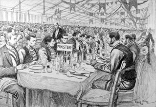 In Paris, the banquet of the 22,000 mayors of France  (1900)