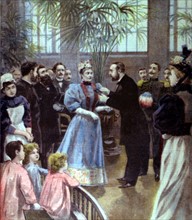 Madame Furtado-Heine being made an officer of the Legion of Honor (1896)