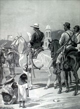 En Colombie, après une insurrection ratée, lecture d'une proclamation du gouvernement (1901)